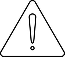 A warning sign with an exclamation mark on it vector