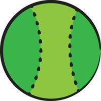 A green and black baseball with dots on it vector