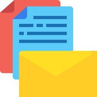 Email and document icon vector