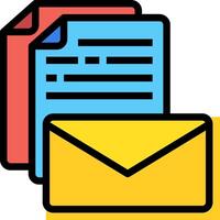 Email and documents icon vector