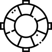 A circular symbol with a circle in the center vector