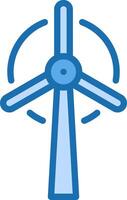 A wind turbine icon on a white background vector