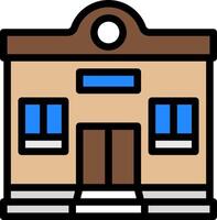 A building with a clock on the front vector