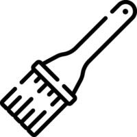 A black and white brush icon on a white background vector