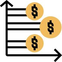 A diagram of a money flow chart vector