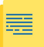 A yellow folder with blue lines on it vector
