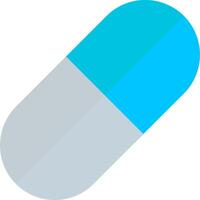 A pill with a blue and gray color vector