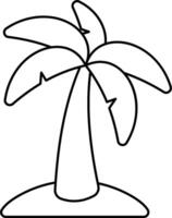 Palm tree coloring pages vector