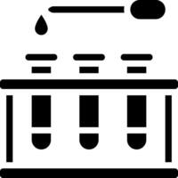 A black and white image of a test tube vector