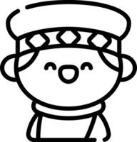 A cartoon character with a hat on vector