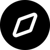 A black and white logo with a square in it vector