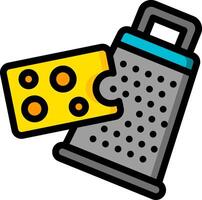 Grater cheese icon illustration vector
