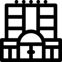 A black and white image of a building vector