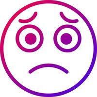 A sad emoticor with a sad face vector