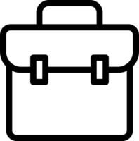 A black and white image of a briefcase vector
