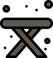 A black and white drawing of a picnic table vector