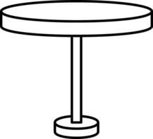 Table with round base illustration vector