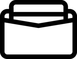 A black and white icon of a folder vector