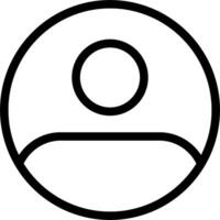 A black and white icon of a person in a circle vector