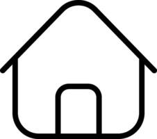 A house with a door and a window vector