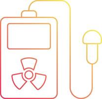 A radiation detector with a microphone on top vector