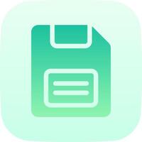 A green file icon on a white background vector