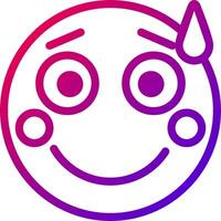 A smiley face with a tear drop on it vector