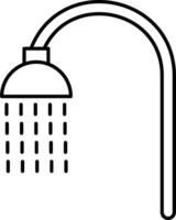 A shower head with water running out of it vector