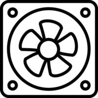 A black and white image of a fan vector