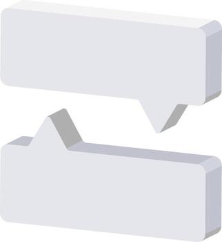 dos habla burbujas con uno señalando a el izquierda y uno señalando a el Derecha vector