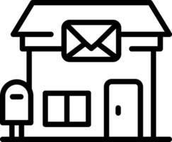 Mailbox icon with envelope and mailbox vector