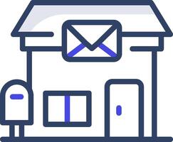 Mailbox icon with envelope and mailbox vector