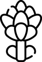 A flower outline on a white background vector