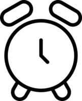 A black and white clock icon on a white background vector