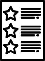A star rating icon with four stars vector