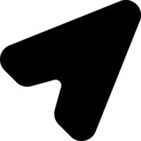 A black arrow pointing down on a white background vector