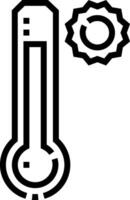 Thermometer icon with a gear and a thermometer vector