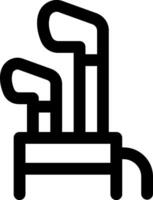 A black and white illustration of a pipe vector