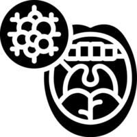 A black and white image of a brain and a brain cell vector