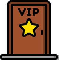 A door with a star on it and the word vip vector