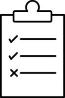 Clipboard with check marks on it vector