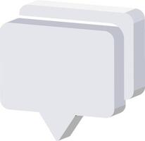 A speech bubble icon on a white background vector