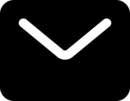 A black and white icon with a v sign vector