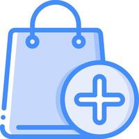 A shopping bag with a plus sign vector