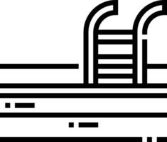 A black and white illustration of a ladder vector