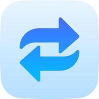 A blue arrow pointing to the left and right vector