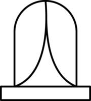 A black and white image of a hat vector