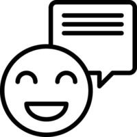 A black and white emoticor with speech bubbles vector