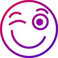 A smiley face with a big eye vector