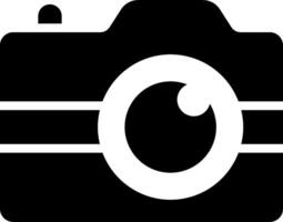 A black and white camera icon vector